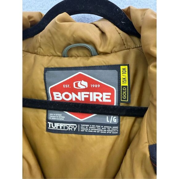 Bonfire Mens Green Hooded Brigade Snowboard Skiing Jacket Coat Size Large - Picture 4 of 12